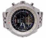 Breitling Bentley Mulliner Tourbillon Replica Watch - SS Black Face Automatic Replica Watches